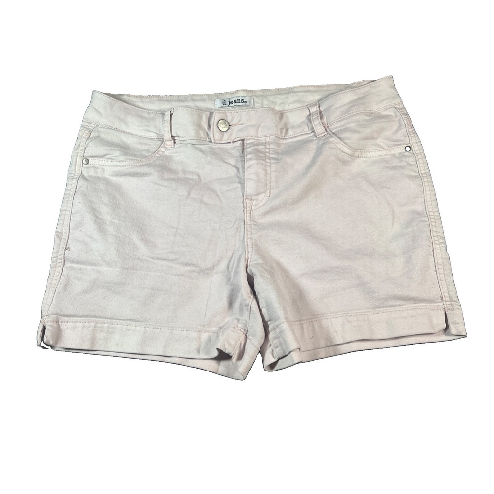 D. Jeans Womens High Rise Girlfriend Shorts Pink Denim Shorts Size 14